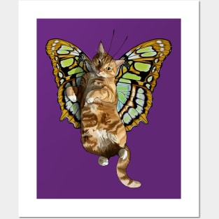 Malachite Ginger Tabby Flitter Kitty Posters and Art